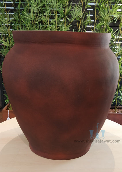 Rustic Brown Urn Shaped FRP (Fiberglass) Indoor And Outdoor Planters Are Lightweight, Durable, Weather Resistant, UV Resistant Made For Residential And Commercial Spaces, Available Exclusively On Shahi Sajawat India, the world of home decor products. Best trendy home decor, office decor, restaurant decor living room, kitchen and bathroom decor ideas of 2024.