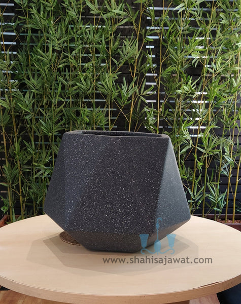 Stone Finished Vase Shaped Geometric FRP (Fiberglass) Indoor And Outdoor Planters Are Lightweight, Durable, Weather Resistant, UV Resistant Made For Residential And Commercial Spaces, Available Exclusively On Shahi Sajawat India, the world of home decor products. Best trendy home decor, office decor, restaurant decor living room, kitchen and bathroom decor ideas of 2024.