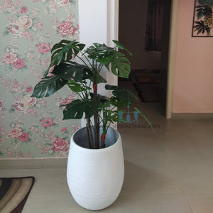 Decorative Real Like, Real Touch Nearly Natural Decorative Artificial (Faux) Green Artificial Split Monstera With 27 Leaves Of Size 4.3ft, Made Of Plastic With Zero Maintenance, Available Exclusively At Shahisajawat India. Best Trendy Home Decor, Restaurant Decor, Office Decor Ideas Of 2024.