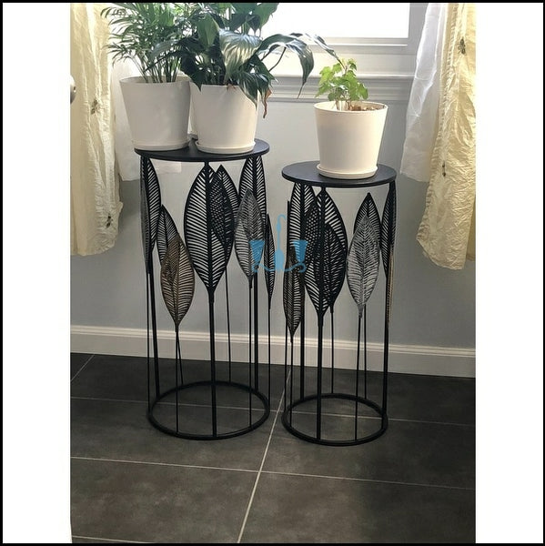 Multicoloured Leaves Metal Floor 2 Piece Indoor Planters Cum Nesting Tables Cum Side Tables, Available exclusively on Shahi Sajawat India, the world of home decor products. Best trendy home decor, living room, kitchen and bathroom decor ideas of 2022.