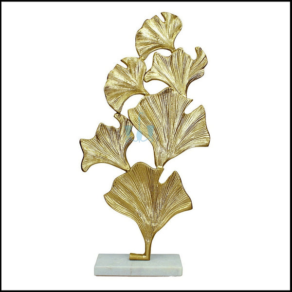 Grand Gold Ginkgo Leaves Handcrafted Metal Sculpture (Figurine), Available exclusively on Shahi Sajawat India, the world of home decor products. Best trendy home decor, office decor, living room, kitchen and bathroom decor ideas of 2022.