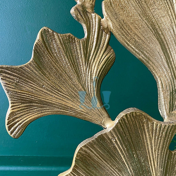 Grand Gold Ginkgo Leaves Handcrafted Metal Sculpture (Figurine), Available exclusively on Shahi Sajawat India, the world of home decor products. Best trendy home decor, office decor, living room, kitchen and bathroom decor ideas of 2022.