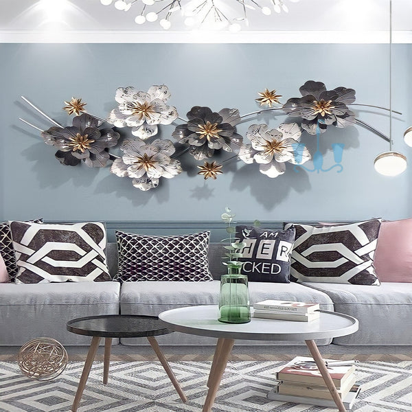White And Grey Floral Metal (Wrought Iron) Wall Hangings Of Size 125×49cm, available exclusively on Shahi Sajawat India, the world of home decor products.Best trendy home decor, living room, kitchen and bathroom decor ideas of 2022.