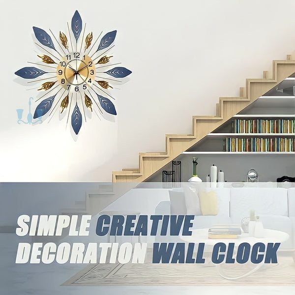 Blue And Gold Sunburst Handcrafted Quartz Metal (Wrought Iron) Wall Clock Of Size 26×26inch, With Single Face Form And Needle Display, available exclusively on Shahi Sajawat India, the world of home decor products.Best trendy home decor, office decor, restaurant decor, living room, kitchen and bathroom decor ideas of 2…