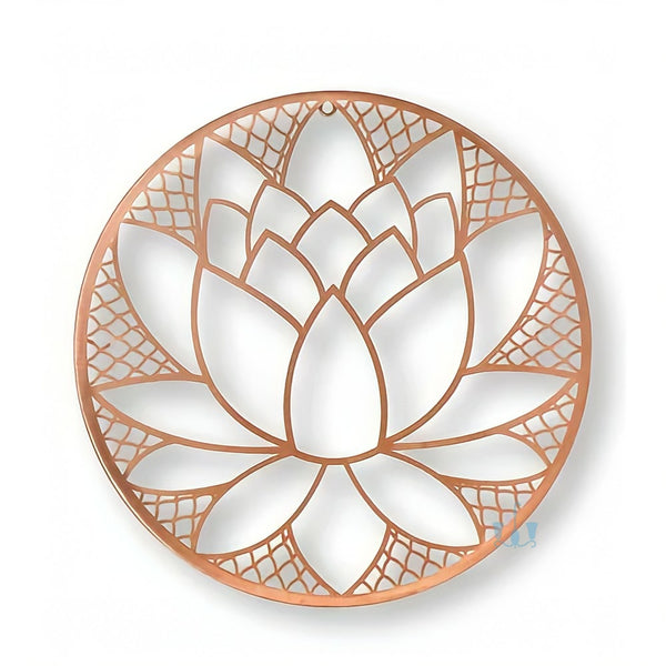Gold Lotus Bloom Metal (Steel) Handcrafted Metal Wall Hanging (Wall Decor) Of Size 40cm Available Exclusively At Shahi Sajawat India, the world of home decor products.Best trendy home decor, office decor, restaurant decor, living room, kitchen and bathroom decor ideas of 2022.
