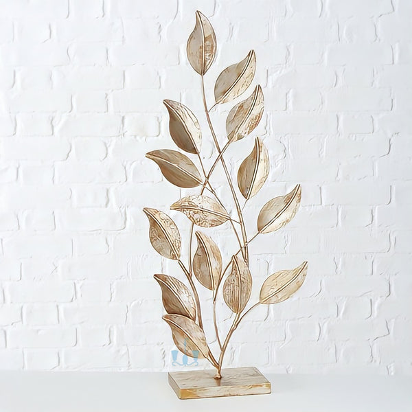 Gold Olive Branch Metal Table Top Handcrafted Sculpture (Figurine), Available exclusively on Shahi Sajawat India, the world of home decor products. Best trendy home decor, office decor, living room,table decor, kitchen and bathroom decor ideas of 2022.