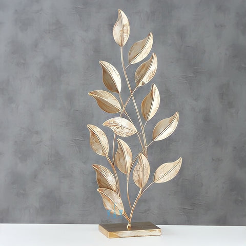 Gold Olive Branch Metal Table Top Handcrafted Sculpture (Figurine), Available exclusively on Shahi Sajawat India, the world of home decor products. Best trendy home decor, office decor, living room,table decor, kitchen and bathroom decor ideas of 2022.
