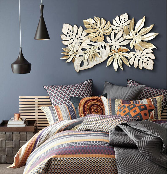 Large Gold And White Leaves Wrought Iron Nordic Wall Hangings Of Size 65×110cm, available exclusively on Shahi Sajawat India, the world of home decor product. Best trendy home decor, living room, kitchen and bathroom decor ideas of 2020.
