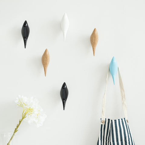 Bird Shaped Resin Robe Wall Hanging Hooks in White,Black,Blue, Orange & Wooden Color in size of 4×4.5×13cm,Modern in Style and eco-friendly is available exclusively on Shahi Sajawat India, the world of home decor products.