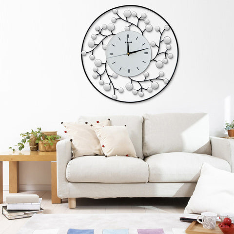 Large Black Metal Mirror Circular Digital Wall Clocks Has Needle Display,Single face form,Powered by 1*AA Battery of Size 42×42cm,available exclusively on Shahi Sajawat India,the world of home decor products.Best trendy home decor,living room and kitchen decor ideas of 2020.