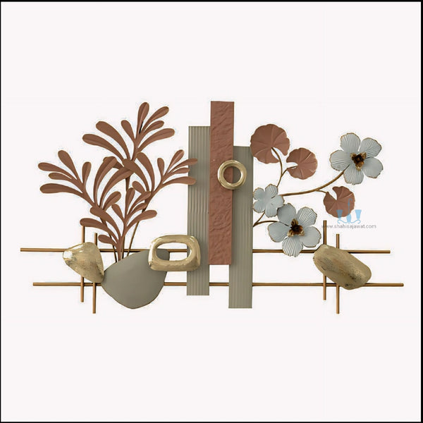 Terecotta And Gold Abstract Plants And Flowers Handcrafted Metal Wall Hanging (Wall Decor) Available Exclusively At Shahi Sajawat India,the world of home decor products.Best trendy home decor, office decor, restaurant decor, living room, kitchen and bathroom decor ideas of 2024.