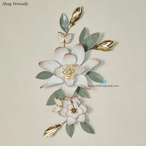 Alluring Floral Metal Wall Hanging