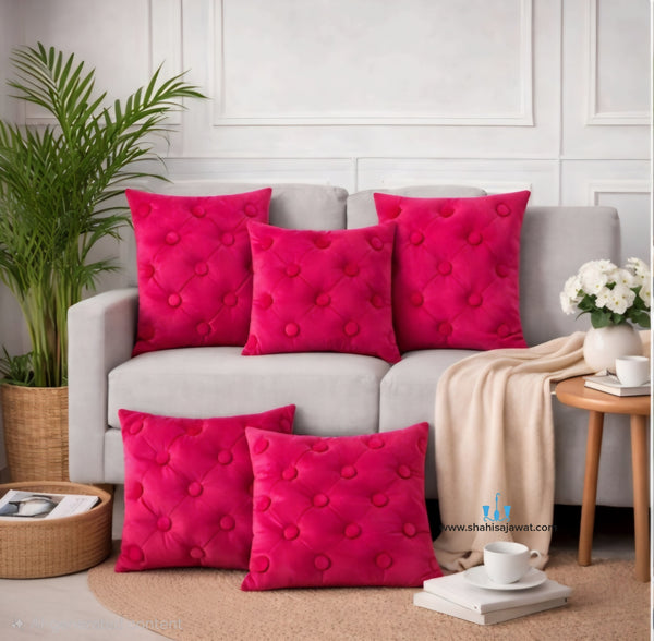 Royal Velvet Tufted Cushion Covers