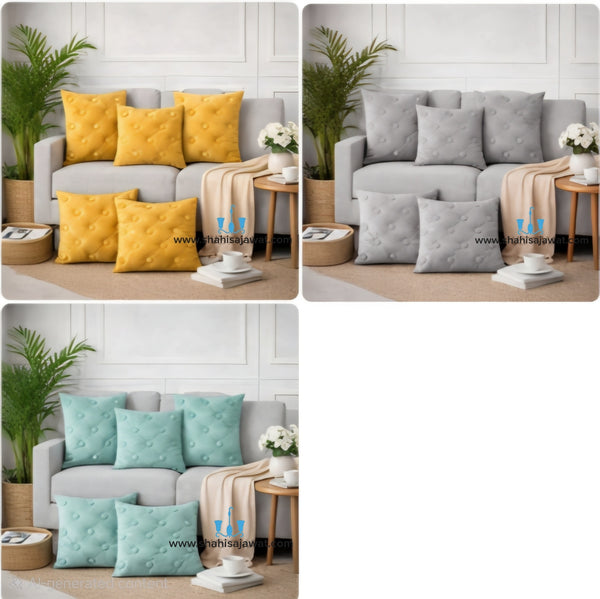 Royal Velvet Tufted Cushion Covers