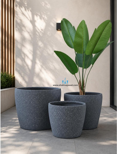 Stone Finished Tapering Bowl FRP (Fiberglass) Indoor And Outdoor Planters Are Lightweight, Durable, Weather Resistant, UV Resistant Made For Residential And Commercial Spaces, Available Exclusively On Shahi Sajawat India, the world of home decor products. Best trendy home decor, office decor, restaurant decor living room, kitchen and bathroom decor ideas of 2026.