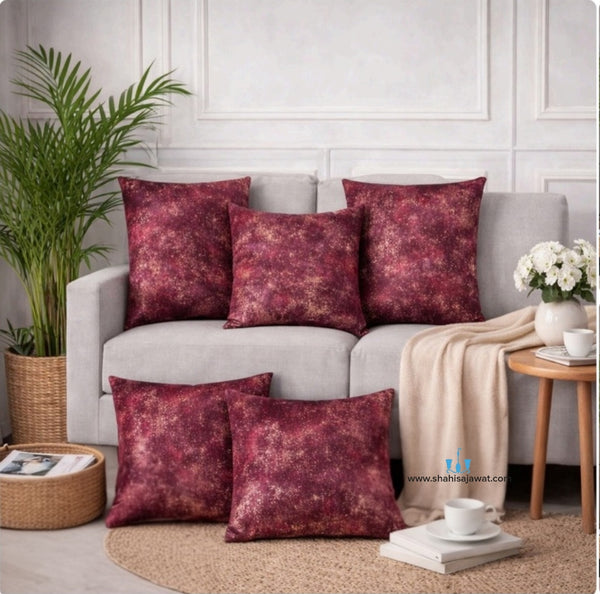 White/Blue/Beige/Maroon/Brown Velvet Printed Square Cushion Covers With Zipper Of Size 16×16 inch available exclusively on Shahi Sajawat India, the world of home decor products.Best trendy home decor, living room, kitchen and bathroom decor ideas of 2026. 