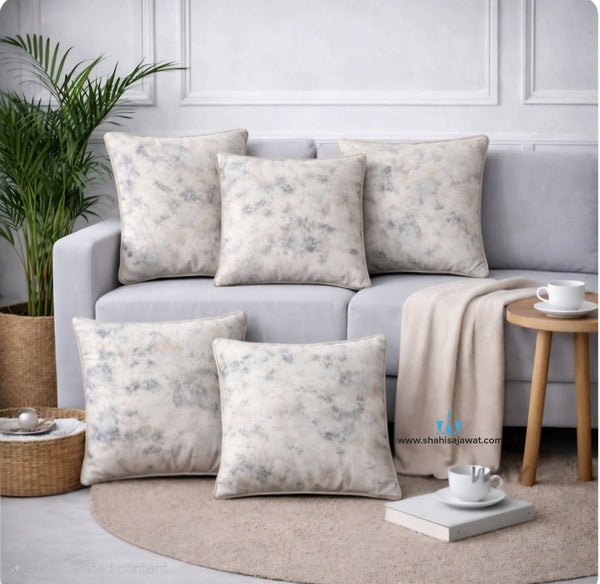White/Blue/Beige/Maroon/Brown Velvet Printed Square Cushion Covers With Zipper Of Size 16×16 inch available exclusively on Shahi Sajawat India, the world of home decor products.Best trendy home decor, living room, kitchen and bathroom decor ideas of 2026. 