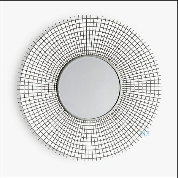 Silver Handcrafted Lattice Metal Wire Frame Round Wall Mirror, Comes Ready To Hang, Available exclusively on Shahi Sajawat India, the world of home decor products.Best trendy home decor, office decor, restaurant decor, living room, kitchen and bathroom decor ideas of 2023.