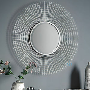 Silver Handcrafted Lattice Metal Wire Frame Round Wall Mirror, Comes Ready To Hang, Available exclusively on Shahi Sajawat India, the world of home decor products.Best trendy home decor, office decor, restaurant decor, living room, kitchen and bathroom decor ideas of 2023.