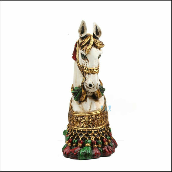 Regal White Horse Bust