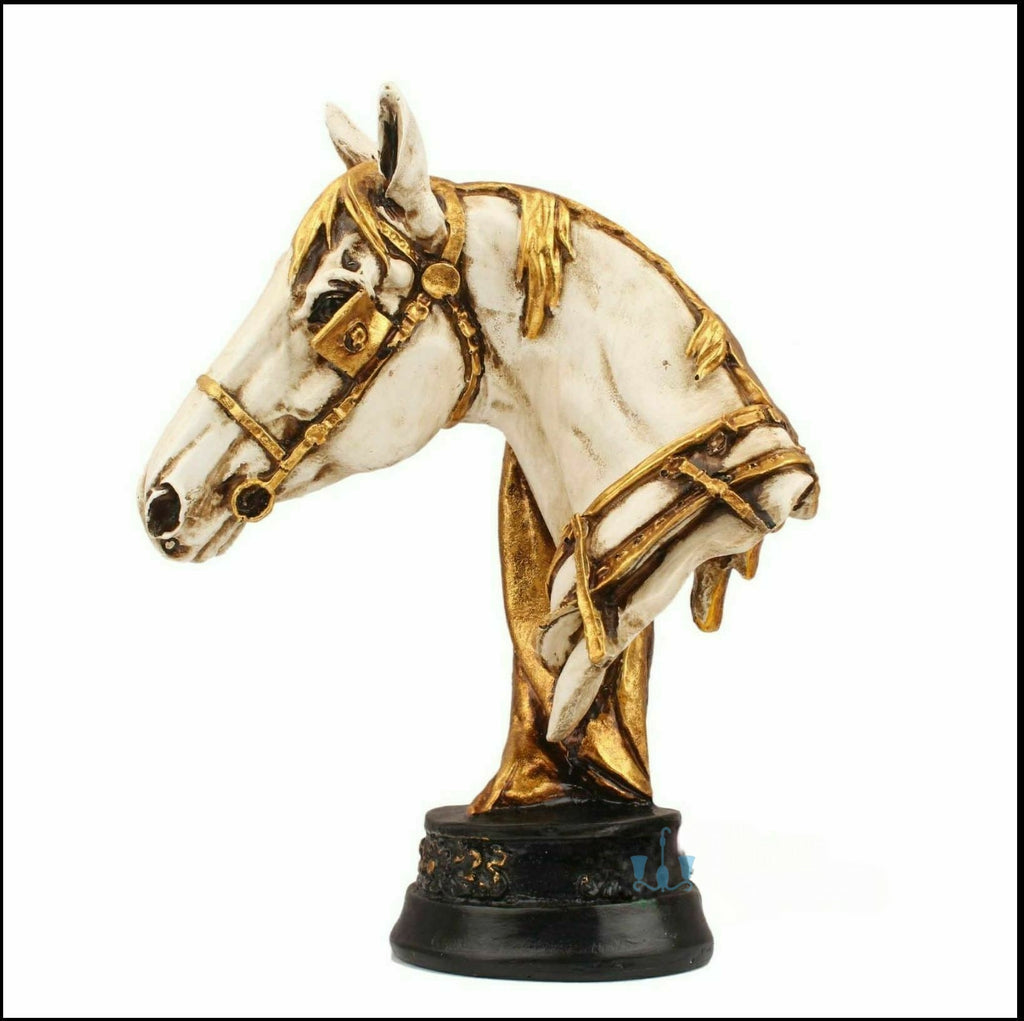 Elegant Brass Horse Head Sculpture – Eastern Art Museum