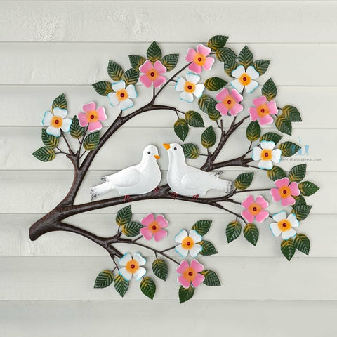 White Doves On Dogwood Branches Handcrafted Metal Wall Hanging (Wall Decor) Available Exclusively At Shahi Sajawat India,the world of home decor products.Best trendy home decor, office decor, restaurant decor, living room, kitchen and bathroom decor ideas of 2023.