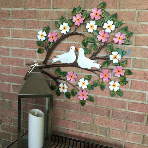 White Doves On Dogwood Branches Handcrafted Metal Wall Hanging (Wall Decor) Available Exclusively At Shahi Sajawat India,the world of home decor products.Best trendy home decor, office decor, restaurant decor, living room, kitchen and bathroom decor ideas of 2023.