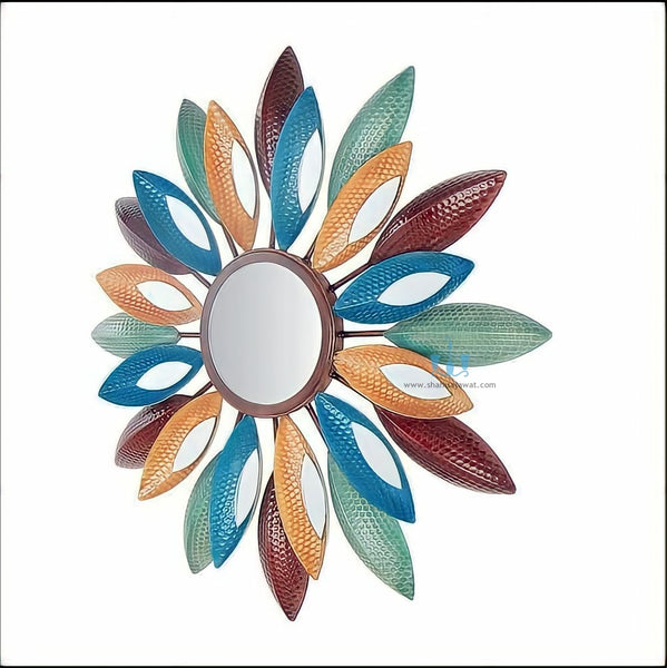 Multicolored Handcrafted Sunburst Contemporary Metal (Iron) Wall Mirror, Comes Ready To Hang, Available exclusively on Shahi Sajawat India, the world of home decor products.Best trendy home decor, office decor, restaurant decor, living room, kitchen and bathroom decor ideas of 2023.