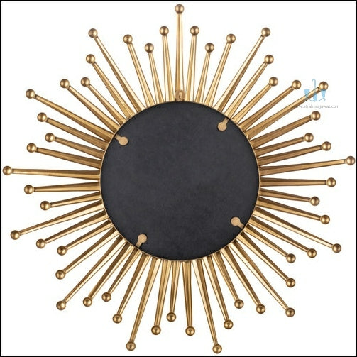 Large Gold Handcrafted Sunburst Contemporary Metal (Iron) Wall Mirror, Comes Ready To Hang, Available exclusively on Shahi Sajawat India, the world of home decor products.Best trendy home decor, office decor, restaurant decor, living room, kitchen and bathroom decor ideas of 2024.