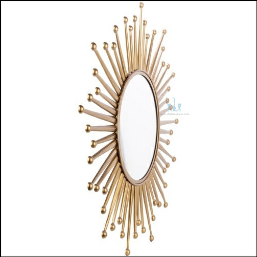 Large Gold Handcrafted Sunburst Contemporary Metal (Iron) Wall Mirror, Comes Ready To Hang, Available exclusively on Shahi Sajawat India, the world of home decor products.Best trendy home decor, office decor, restaurant decor, living room, kitchen and bathroom decor ideas of 2024.