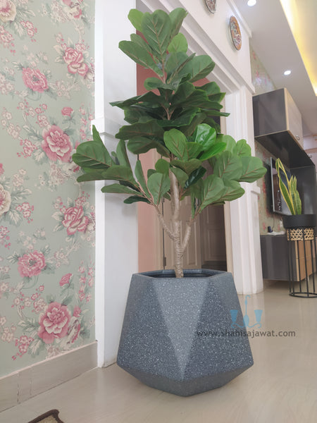 Stone Finished Vase Shaped Geometric FRP (Fiberglass) Indoor And Outdoor Planters Are Lightweight, Durable, Weather Resistant, UV Resistant Made For Residential And Commercial Spaces, Available Exclusively On Shahi Sajawat India, the world of home decor products. Best trendy home decor, office decor, restaurant decor living room, kitchen and bathroom decor ideas of 2024.