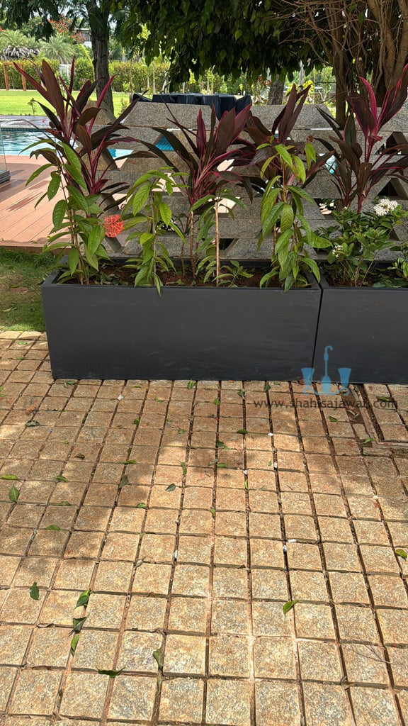 horizontal pots for plants Elegant Horizontal Rectangular FRP Planters