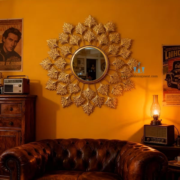 Magnificent Gold Leaf Wall Mirror