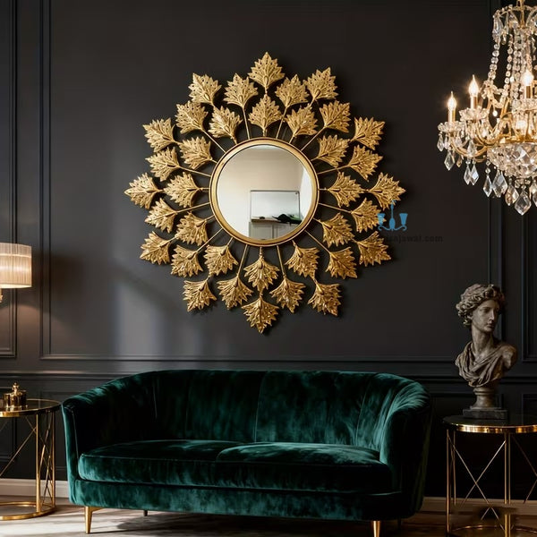 Magnificent Gold Leaf Wall Mirror