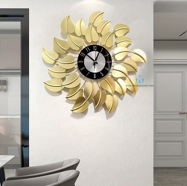 Magical Swirling Leaves Wall Clock