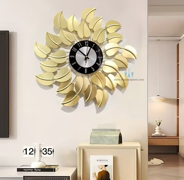 Magical Swirling Leaves Wall Clock
