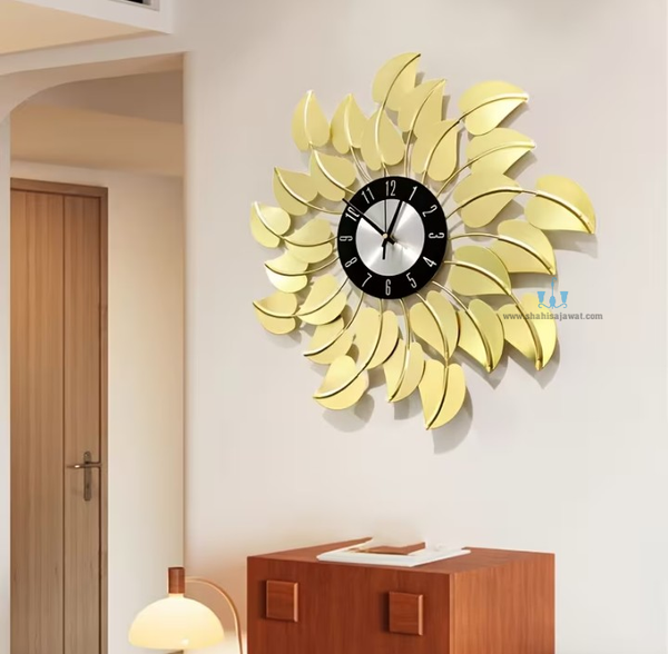 Magical Swirling Leaves Wall Clock