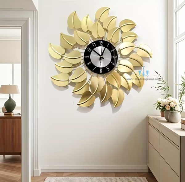 Magical Swirling Leaves Wall Clock