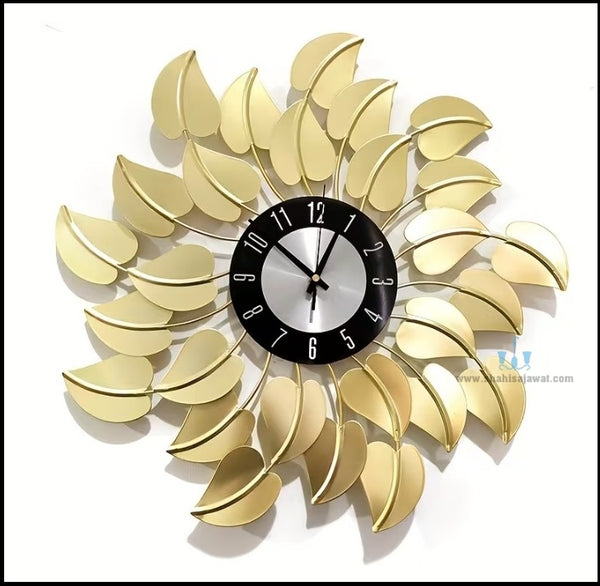 Magical Swirling Leaves Wall Clock