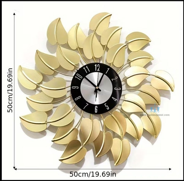 Magical Swirling Leaves Wall Clock