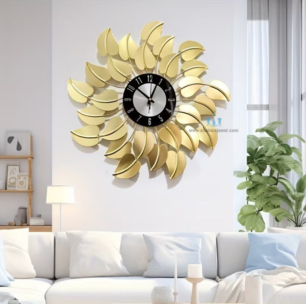 Magical Swirling Leaves Wall Clock