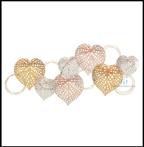 Happy Hearts Metal Wall Hanging