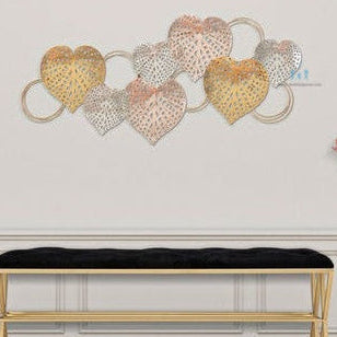 Happy Hearts Metal Wall Hanging