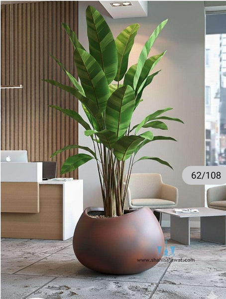 Bewitching White Tapered Bowl FRP Planter