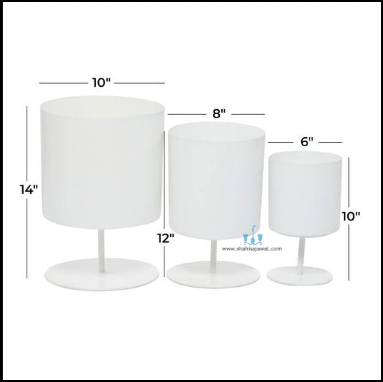White/Yellow/Blue Stylish Cylidrical 3 Piece Handcrafted (Metal) Floor Indoor Planters, Available Exclusively On Shahi Sajawat India, the world of home decor products. Best trendy home decor, office decor, restaurant decor living room, kitchen and bathroom decor ideas of 2026.