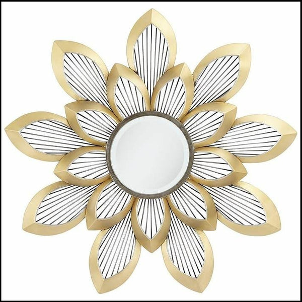 Large Gold And Black Round Floral MetalnFloral Mirror Of Size 36"× 36"(inch) Are Waterproof, Scratch Resistant And Corrosion Resistant, available exclusively on Shahi Sajawat India, the world of home decor products.Best trendy home decor, living room, kitchen and bathroom decor ideas of 2020.