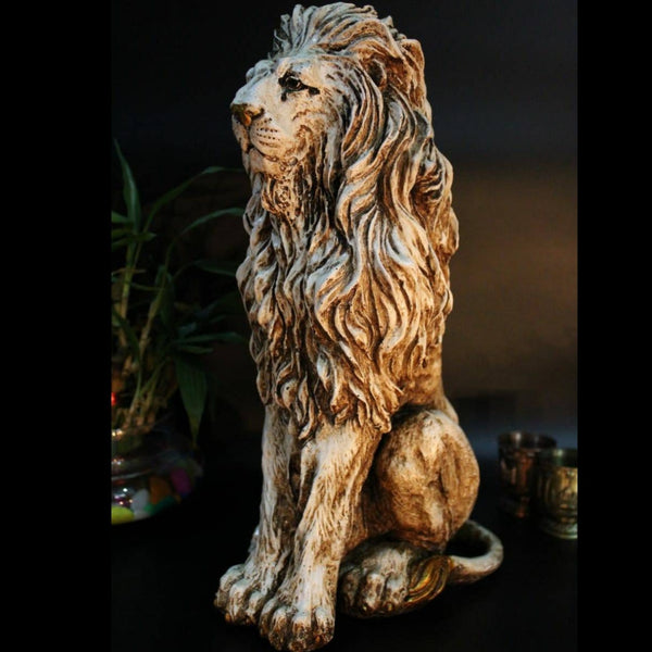 Large Resin Lion Figurine (Sculpture) Of Size 15" available exclusively on Shahi Sajawat India, the world of home decor products.Best trendy home decor, living room, kitchen and bathroom decor ideas of 2020.