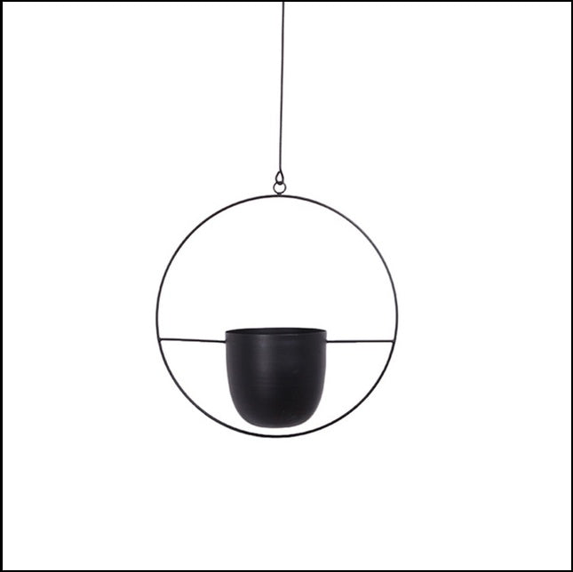 Black/Gold Metal (Iron) Oblong And Round Shaped Hanging Planters, available exclusively on Shahi Sajawat India, the world of home decor products. Best trendy home decor, living room, kitchen and bathroom decor ideas of 2020.