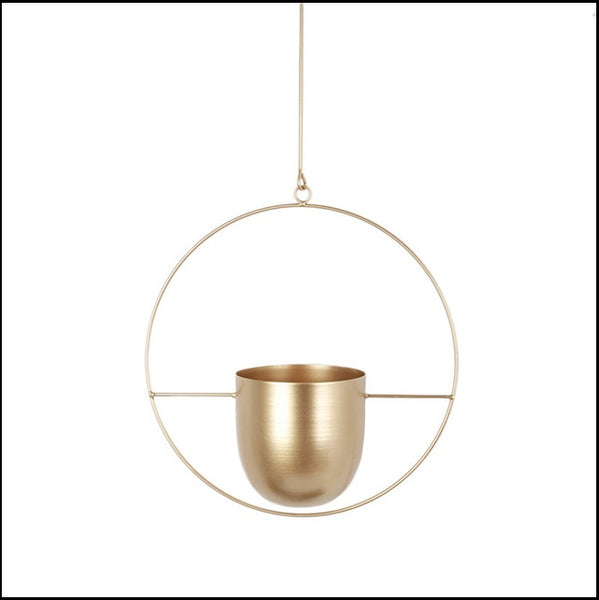 Black/Gold Metal (Iron) Oblong And Round Shaped Hanging Planters, available exclusively on Shahi Sajawat India, the world of home decor products. Best trendy home decor, living room, kitchen and bathroom decor ideas of 2020.
