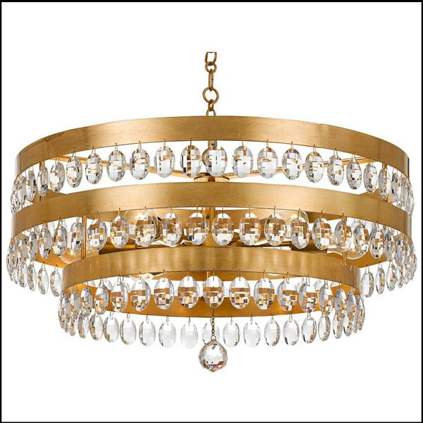 Antique Gold Chandelier With Clear Elliptical Draping Faceted Crystal Accents With Chain Pendant Installation, E27 Base Type, AC Power Source, 90-260V, available exclusively on Shahi Sajawat India, the world of home decor products.Best trendy home decor, living room, kitchen and bathroom decor ideas of 2021.